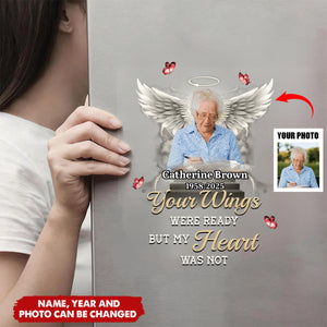 Your Wings Were Ready But My Heart Was Not - Personalized Decal