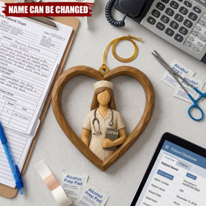 Scrub Life - Personalized Wooden Ornament