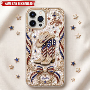 4th of July, Personalized Clear Phone Case, Gift For Patriotic Lovers