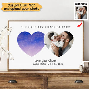 The Night You Became My Father - Custom Star Map Personalized Poster