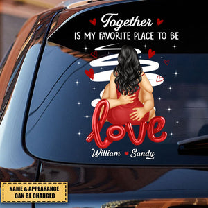 Couple Kiss Passionate Love Gift For Him For Her Personalized Decal