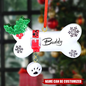 Christmas Bone Dog Tag Personalized Resin Ornament