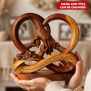 You Are The World To Us - Personalized Wooden 4-Layer Block