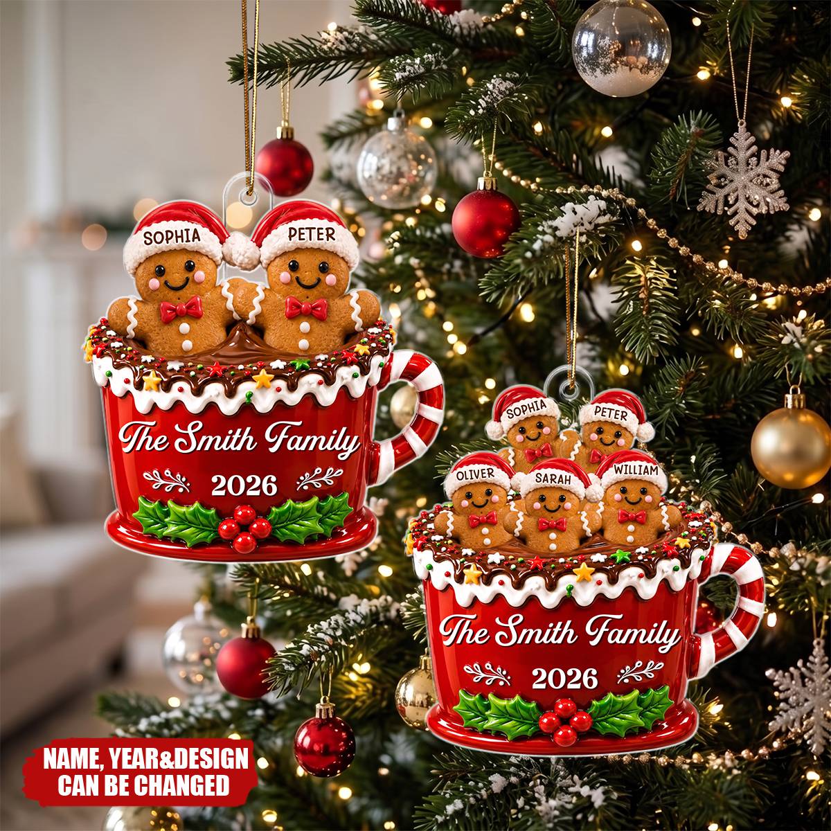 Our Sweet Little Family - Personalized Acrylic Custom Shape Ornament