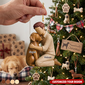 Custom Wood Ornament - Personalized Pet Christmas Memorial Sympathy Gifts For Dogs