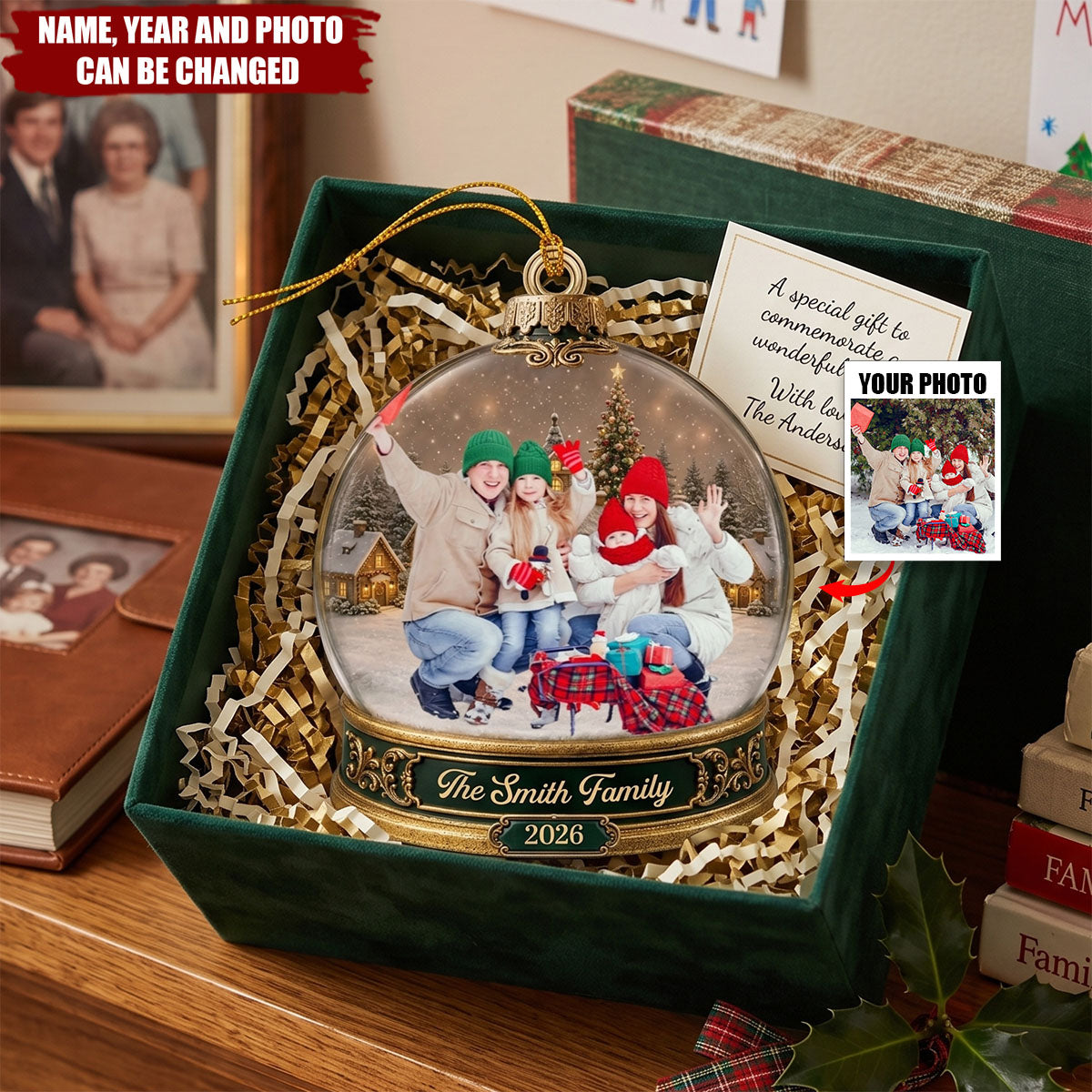 Christmas With My Loved Ones - Custom Photo Acrylic Ornament