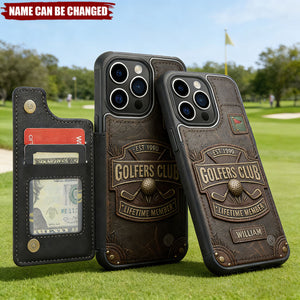 Life Time Golf Club Member - Personalized Golf Fully Printed Wallet Phone Case