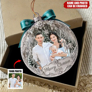 Sparkling Joy To Our Little Family - Personalized Christmas Acrylic Ornament