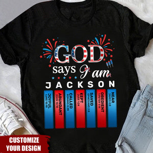God Says I Am - Personalized Unisex T-shirt