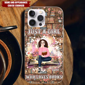 Personalized Gifts For Book Lover Phone Case Girl Reading Book