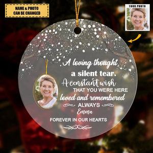 Memorial Gift loved And Remembered Always Circle Ornament
