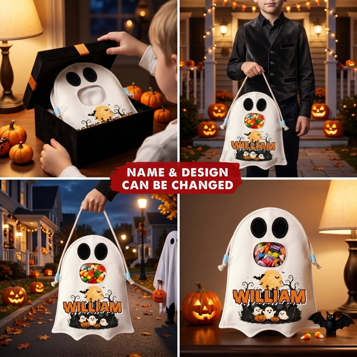 Too Cute To Spook - Personalized Ghost Bag, Gifts For Kids