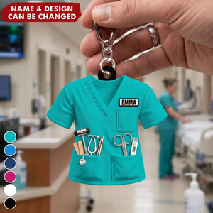 Scrubs & Medical Tools – Personalized Acrylic Keychain