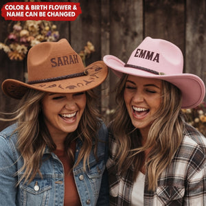 Western Cowboy Custom Pattern And Name - Personalized Cowboy Hat