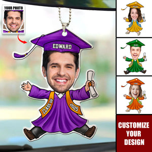Custom Funny Face Graduation Personalized Acrylic Ornament