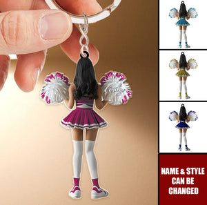 Custom Name Keepsake - Personalized Cheerleader Acrylic Keychain