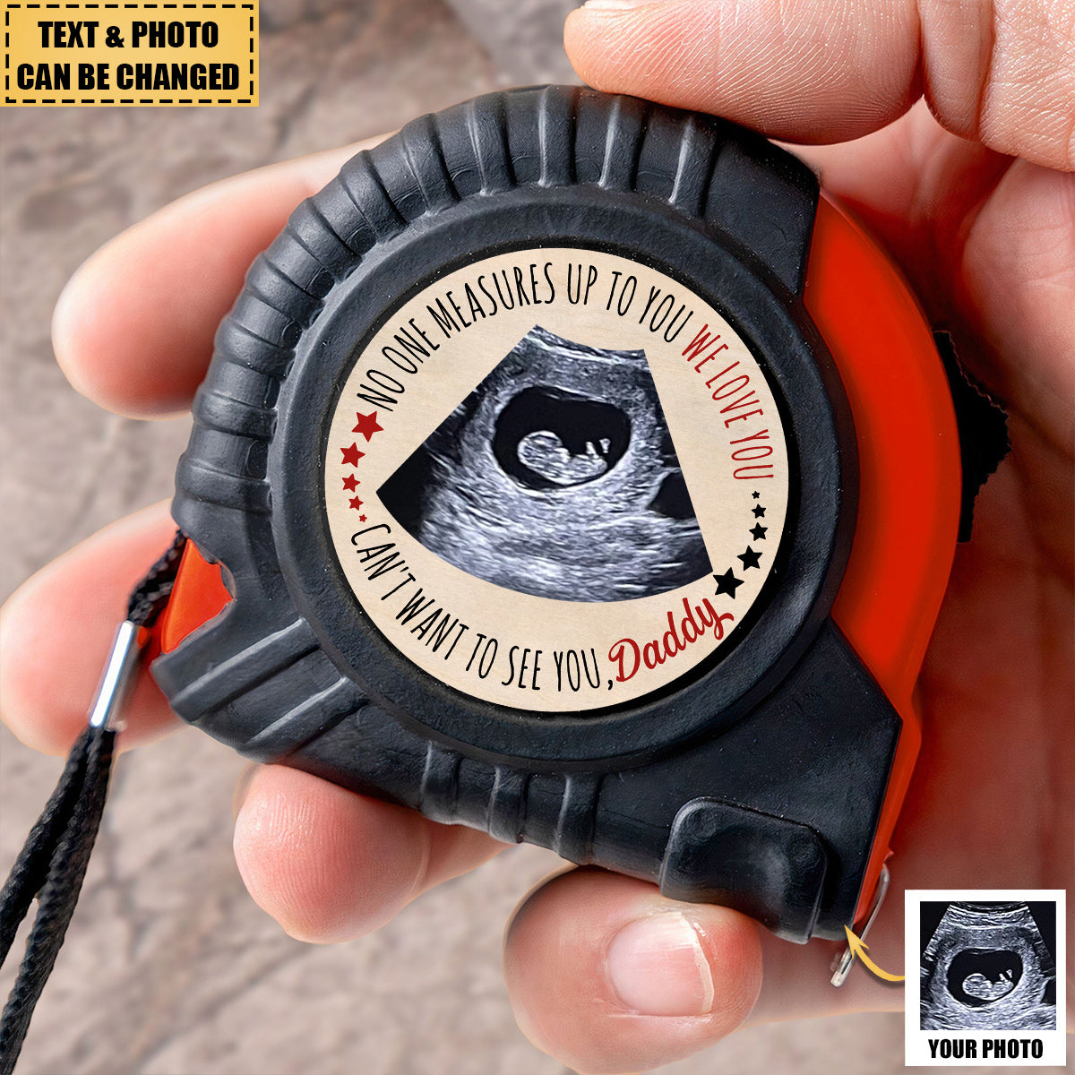 Can't Wait To See You, Daddy - Personalized Tape Measure