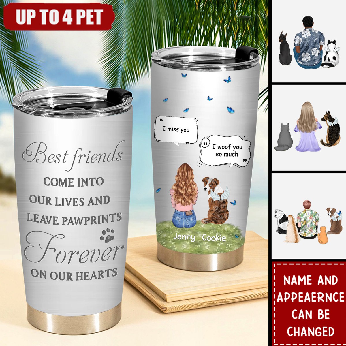 The Moment Your Heart Stopped Mine Changed Forever - Personalized Memorial Dog Cat Tumbler