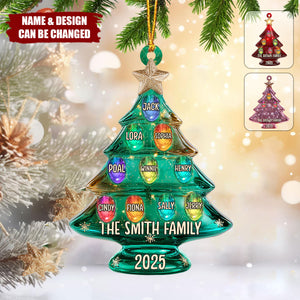 Merry Christmas - Personalized Family Acrylic Ornament