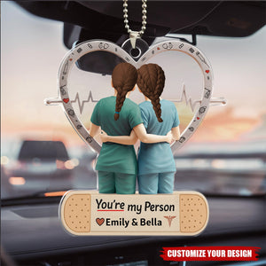 Nurse Besties Acrylic Ornament - Personalized Gifts For Nurse Colleague