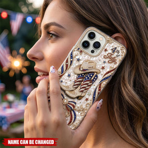 4th of July, Personalized Clear Phone Case, Gift For Patriotic Lovers