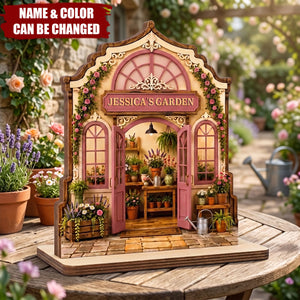Custom Greenhouse Garden Wooden Plaque - Personalized Name Gift
