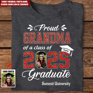 Graduation Class of 2025 Gifts For Family Member Proud Family Personalized T-Shirt