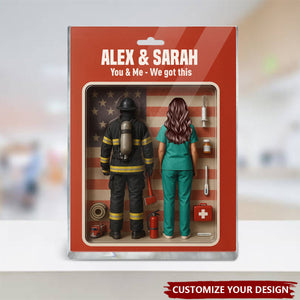 You & Me We Got This Firefighter & Nurse Couple Personalized Acrylic Plaque
