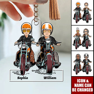 Personalized Gifts For Couple Motocross Keychain