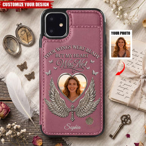 Custom Photo I Will Always Carry With Me Memorial - Personalized Leather Flip Wallet Phone Case