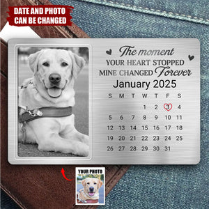 Custom Photo Always In My Heart, Forever My Friend - Memorial Personalized Stainless Steel Wallet Card - Gift For Pet Lovers