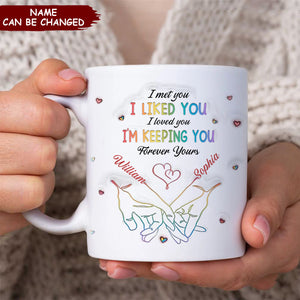 Love Knows No Gender - Couple Personalized Mug - Gift For LGBTQ+
