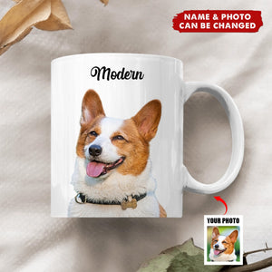 Custom Pet Photo Name Mug - Personalized Dog Mug