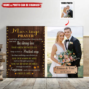 Custom Photo Marriage Prayer Personalized Poster Gifts For Couple