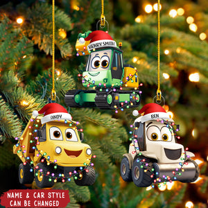 Cute Cartoon Vehicles - Personalized Acrylic Ornament
