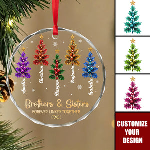 Custom Circle Glass Ornament - Personalized Christmas Birthday Gifts - United In Pure Love