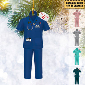 Nurse Uniform Ornament, Personalized Acrylic Ornament, Christmas Gift For Nurse