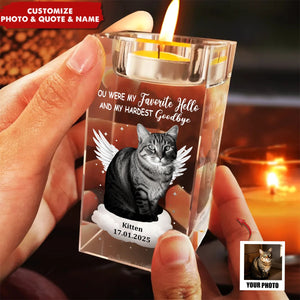 Custom Photo Your Light Will Always Shine - Personalized Crystal Candle Holder