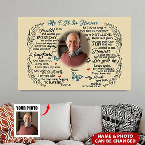 Custom Photo Poster - Memorial Sympathy Gift For Family Members