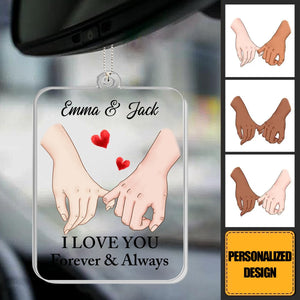 Personalized Gift For Husband Wife Anniversary I Love You Forever & Always Acrylic Ornament