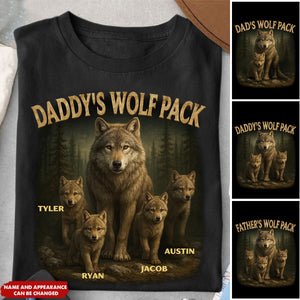 Papa’s Wolf Pack - Personalized Shirt - Father's Day, Gift For Dad, Grandpa