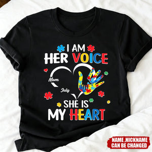 I'm His Voice He's My Heart Autism - Personalized Shirt - Autism Awareness Shirt