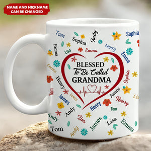 Blessed To Be Called Grandma - Personalized Mug, Gift For Grandma, Gift For Mother's Day