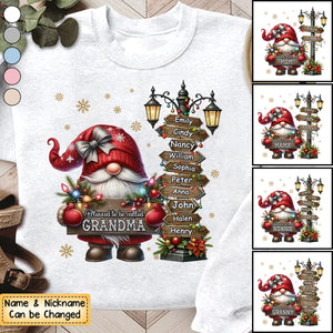 Personalized Grandma And Kids Christmas Dwarf Sweatshirt - Gift For Nana, Mom