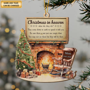 Christmas In Heaven - Personalized Wood Ornament
