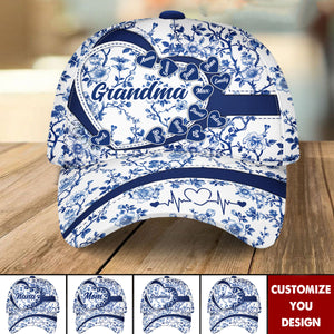 Grandma Mom Toile De Jouy - Personalized Classic Cap
