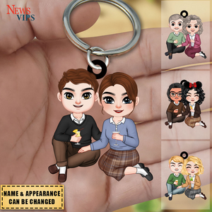 Gift For Couple - Personalized Keychain - Couple Keychain - Couple Gift