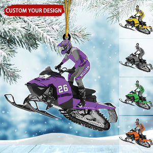 Snowmobile Personalized Christmas Ornament, Gift For Snowmobile Lovers