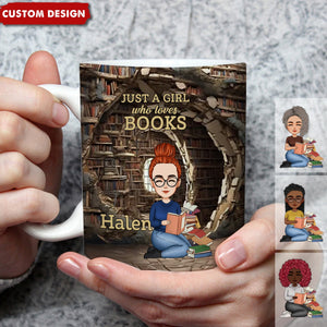 Books Are The Treasured Wealth Of The World - Personalized Mug - Christmas Gift For Book Lovers