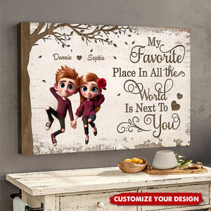 Rose Couple - Personalized Poster - Valentine's Day Gift for her, Gift for him